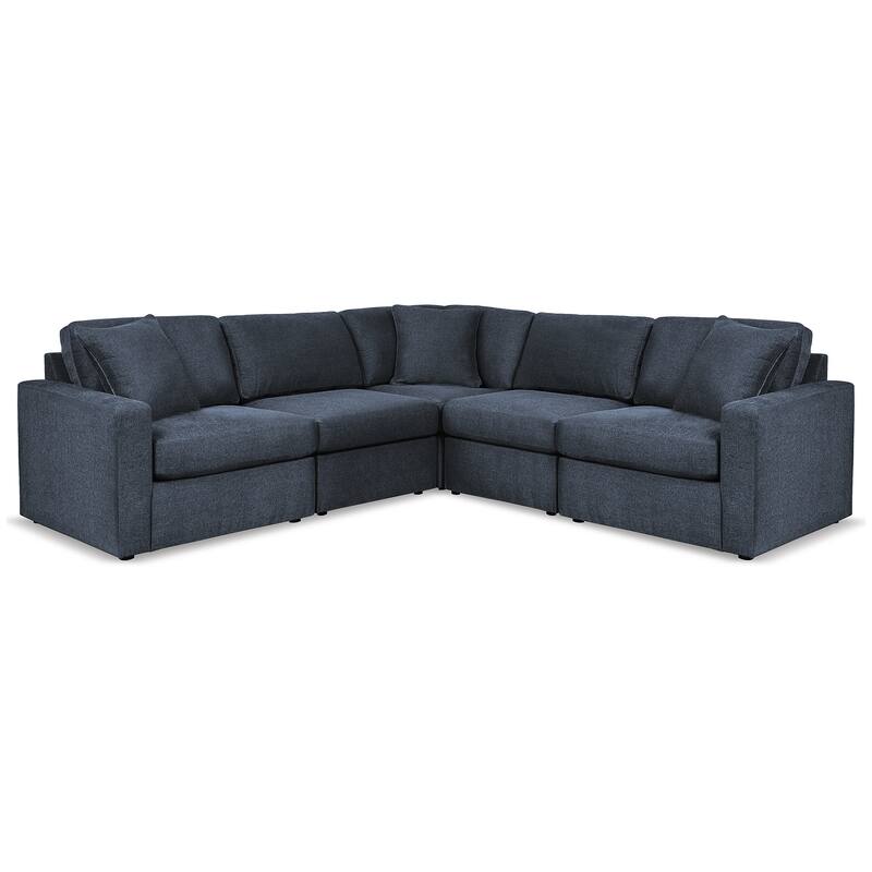 Signature Design by Ashley Modmax Blue 5-Piece Sectional - 107"W x 107"D x 36"H