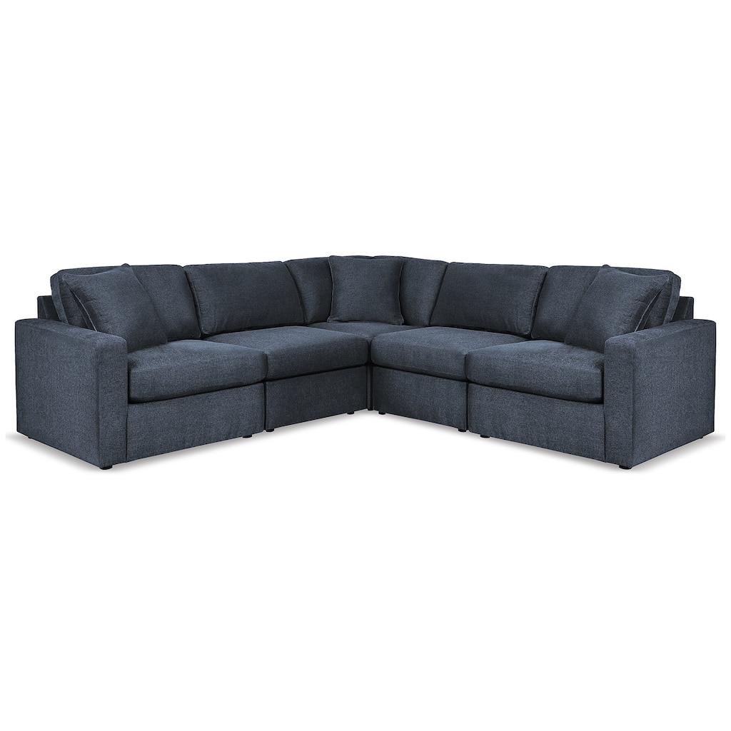 Signature Design by Ashley Modmax Blue 5-Piece Sectional - 107"W x 107"D x 36"H