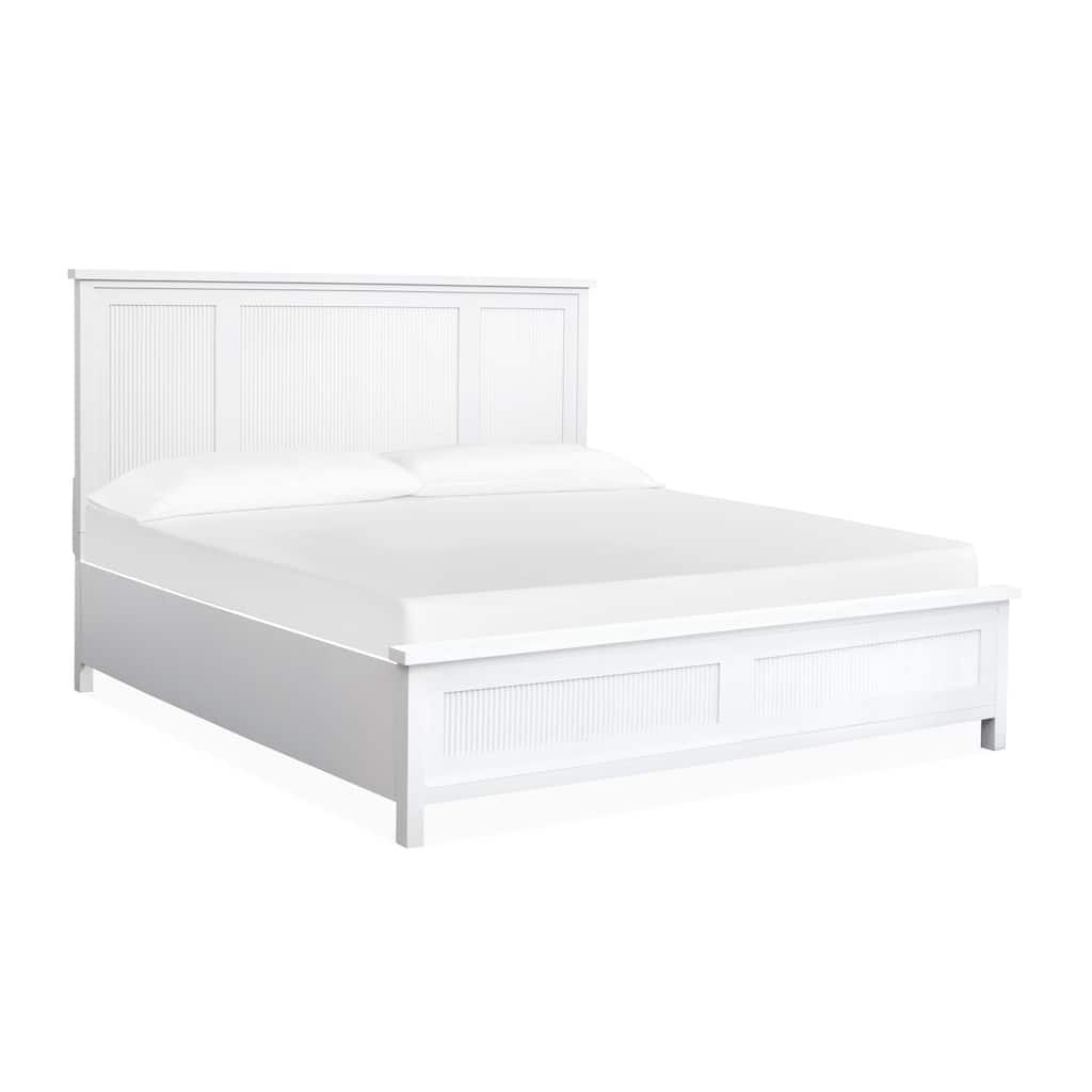 Salt Life Home Windmill Harbour White Whisp and Sand Panel Bed