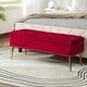 preview thumbnail 18 of 137, HULALA HOME Neptunus Modern 45.5" W Velvet Bedroom Storage Bench for End of Bed with Nailhead Trim