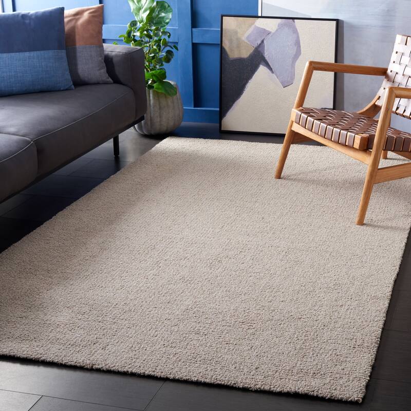 SAFAVIEH Handmade Abstract Ralda Modern Wool Rug - 4' x 6' - Light Brown