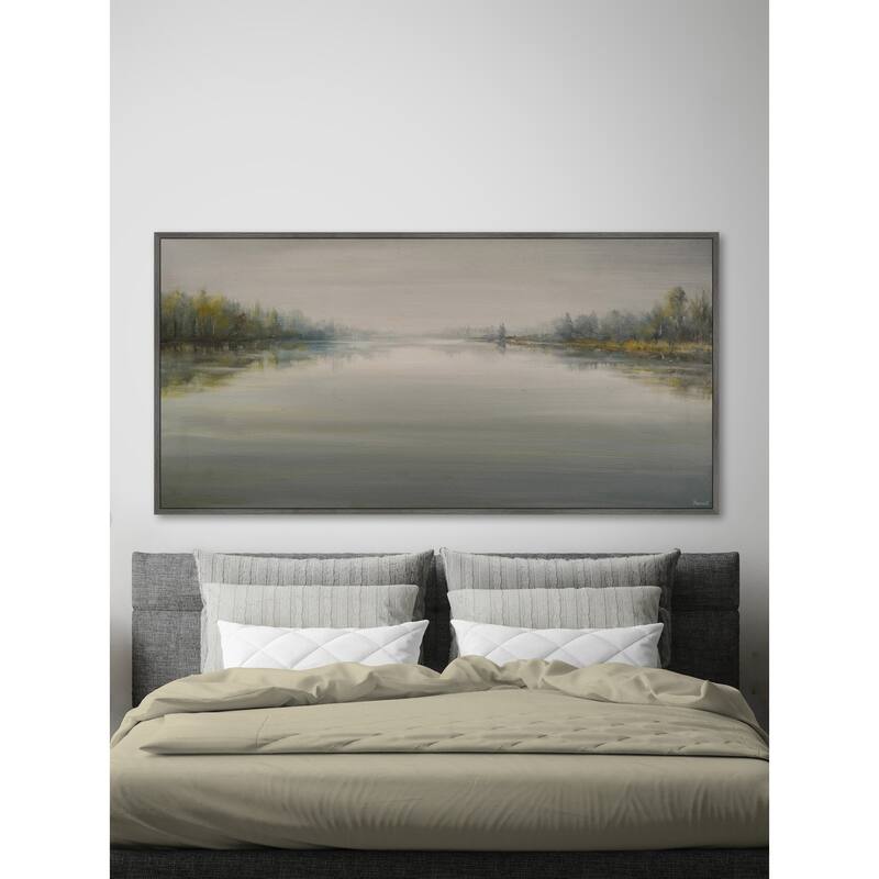 Placid and Tranquil Floater Framed Print on Canvas