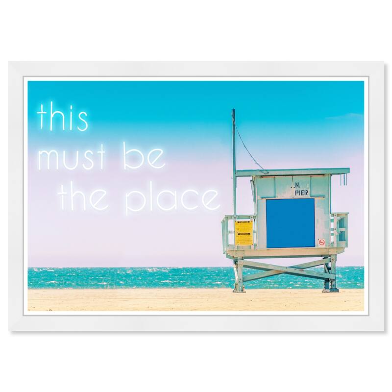Wynwood Studio Prints Nautical and Coastal Must Be The Place Blue and Turquoise Nautical & Coastal Wall Art Canvas Print