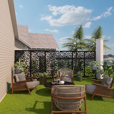 Spring Metal Privacy Screen Panel Free Standing - 72*47