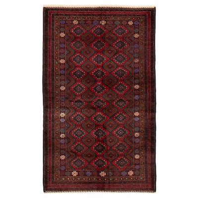 Teimani Red Rug 3'10" x 6'7" - 3'10 x 6'7
