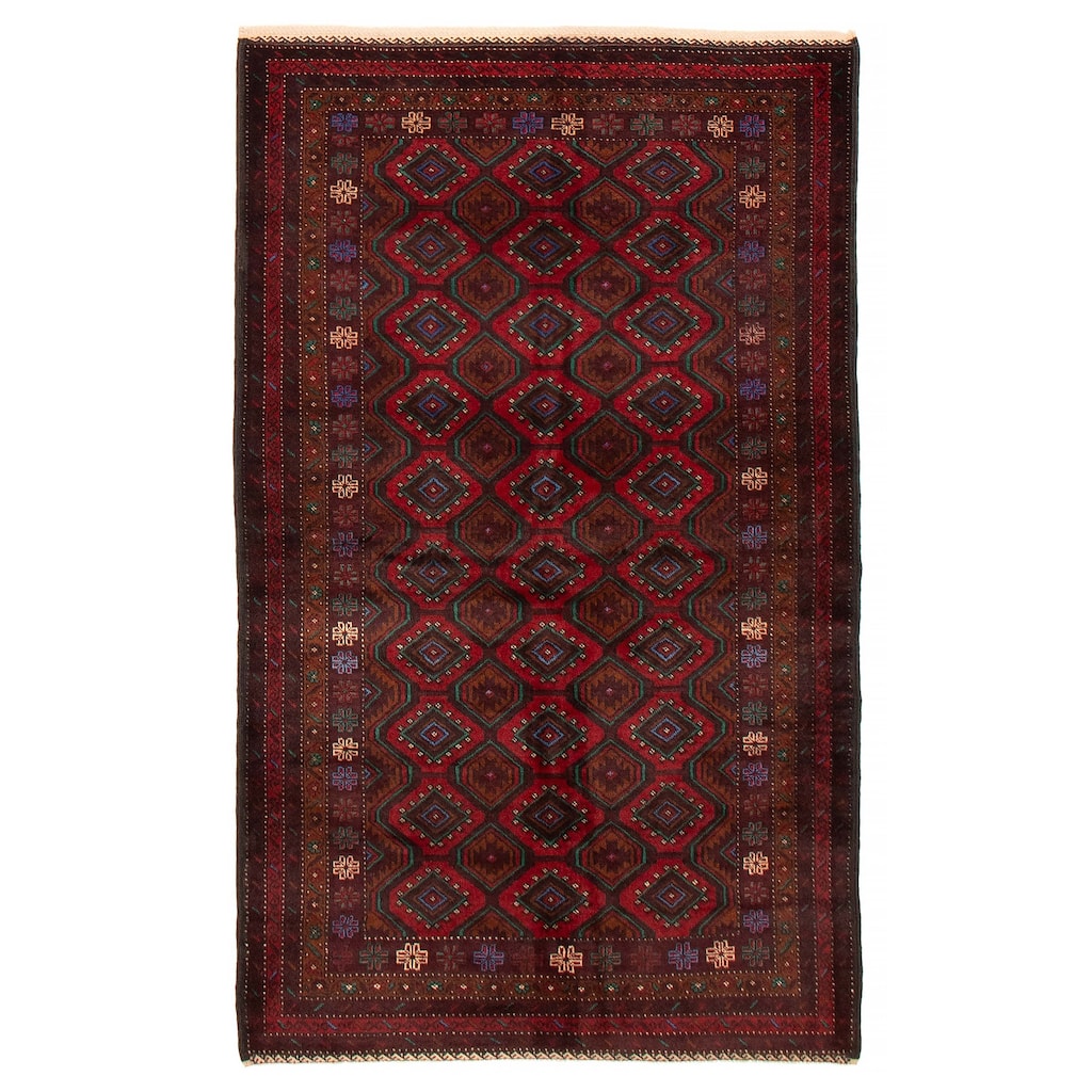 Teimani Red Rug 3'10" x 6'7" - 3'10 x 6'7