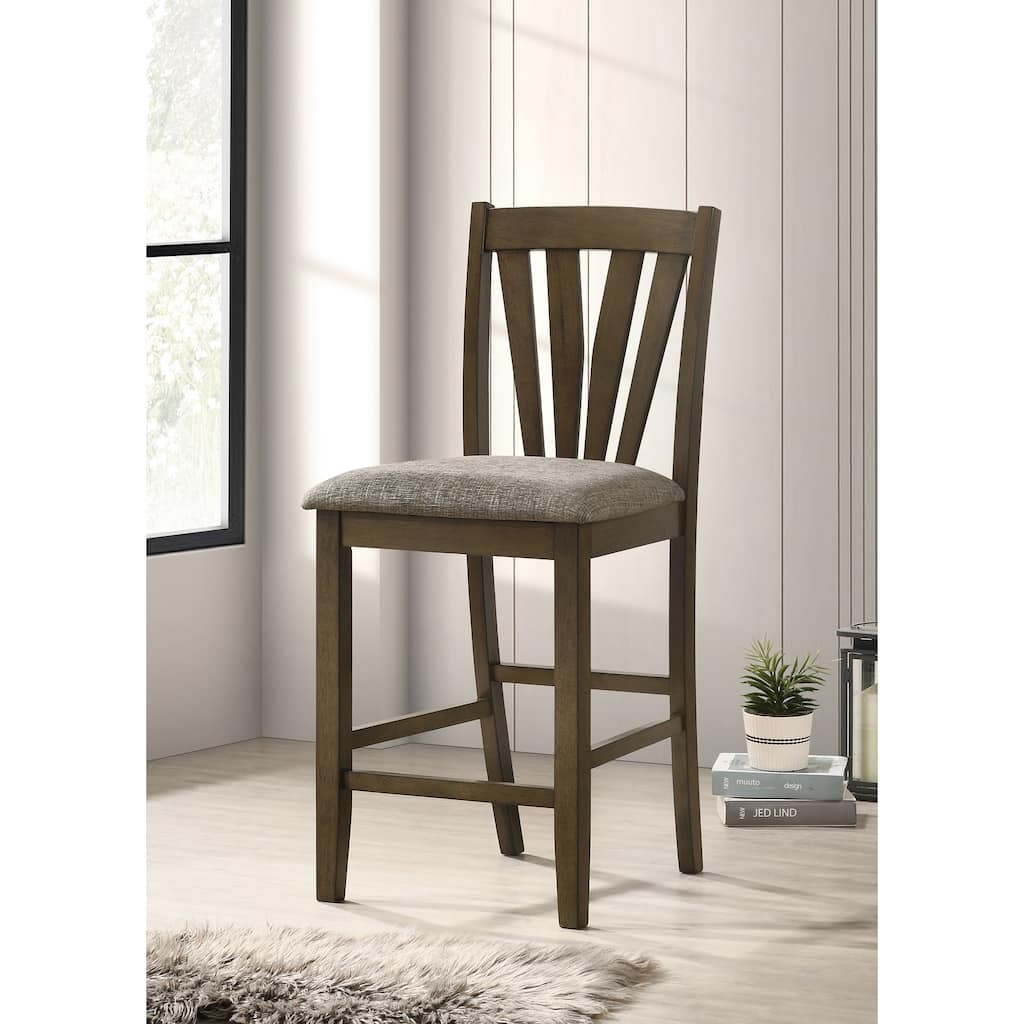 Maxine Brown Upholstered Counter Height Dining Side Chair (Set of 2)