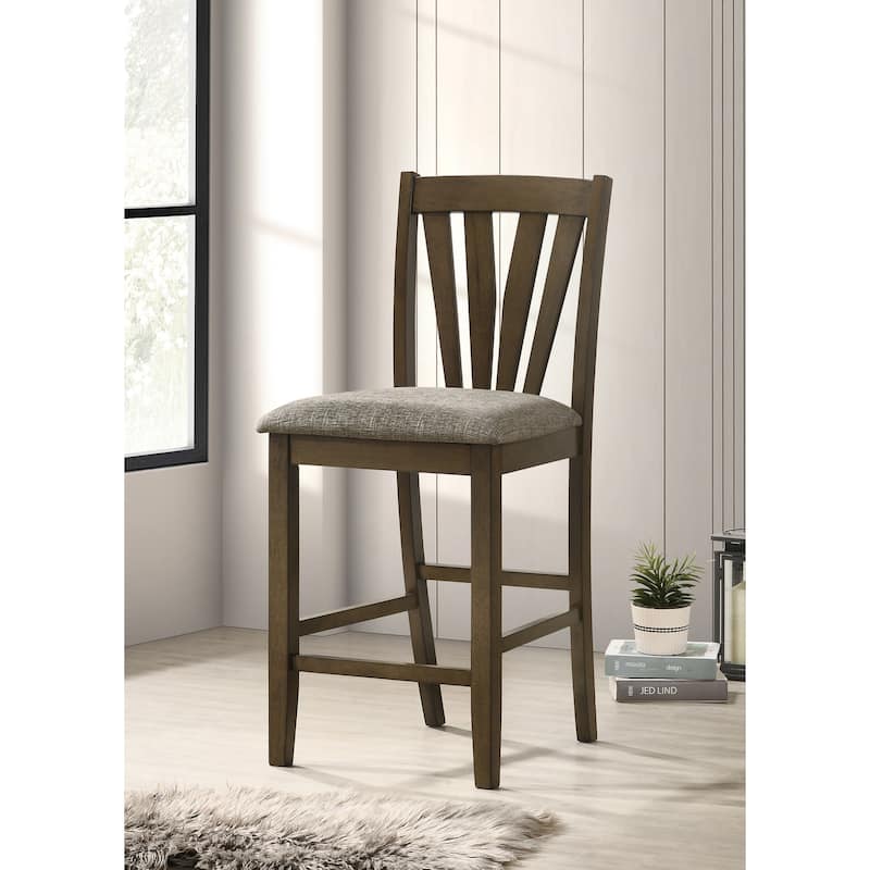 Maxine Brown Upholstered Counter Height Dining Side Chair (Set of 2)