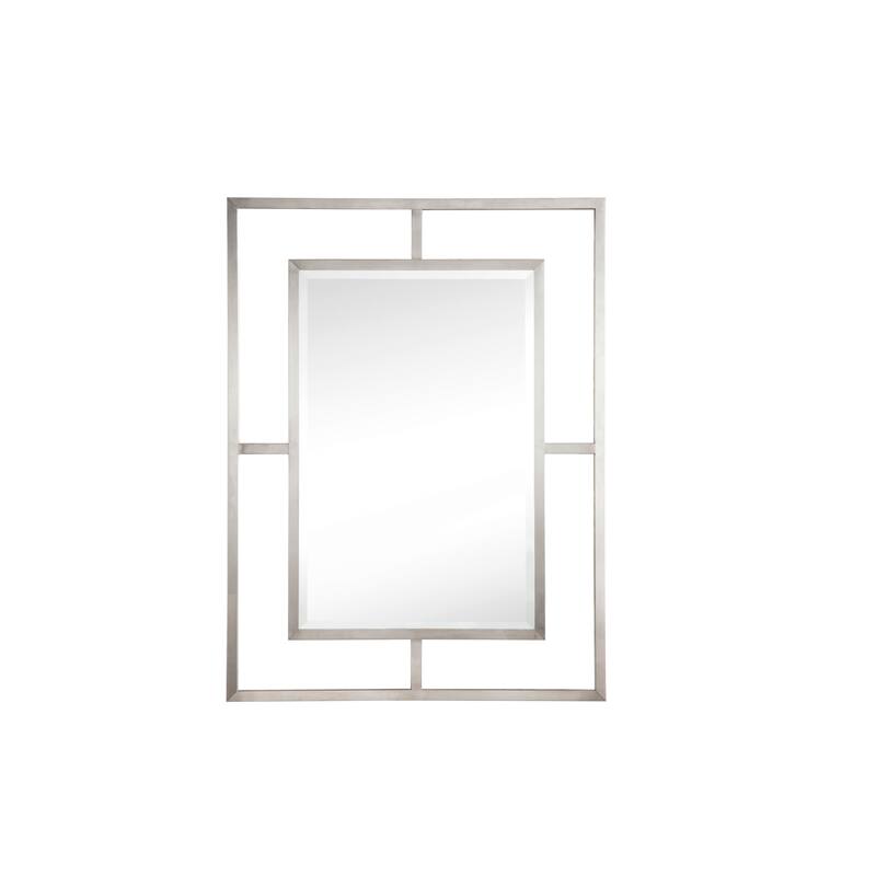 Boston 30" Rectangular Mirror by James Martin Vanities - 30 in W x 0.875 in. D x 40 in. H - Brushed Nickel