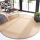 preview thumbnail 34 of 109, SAFAVIEH Natural Fiber Carmit Casual Border Sisal Rug 4' Round - Maize/Grey - Round