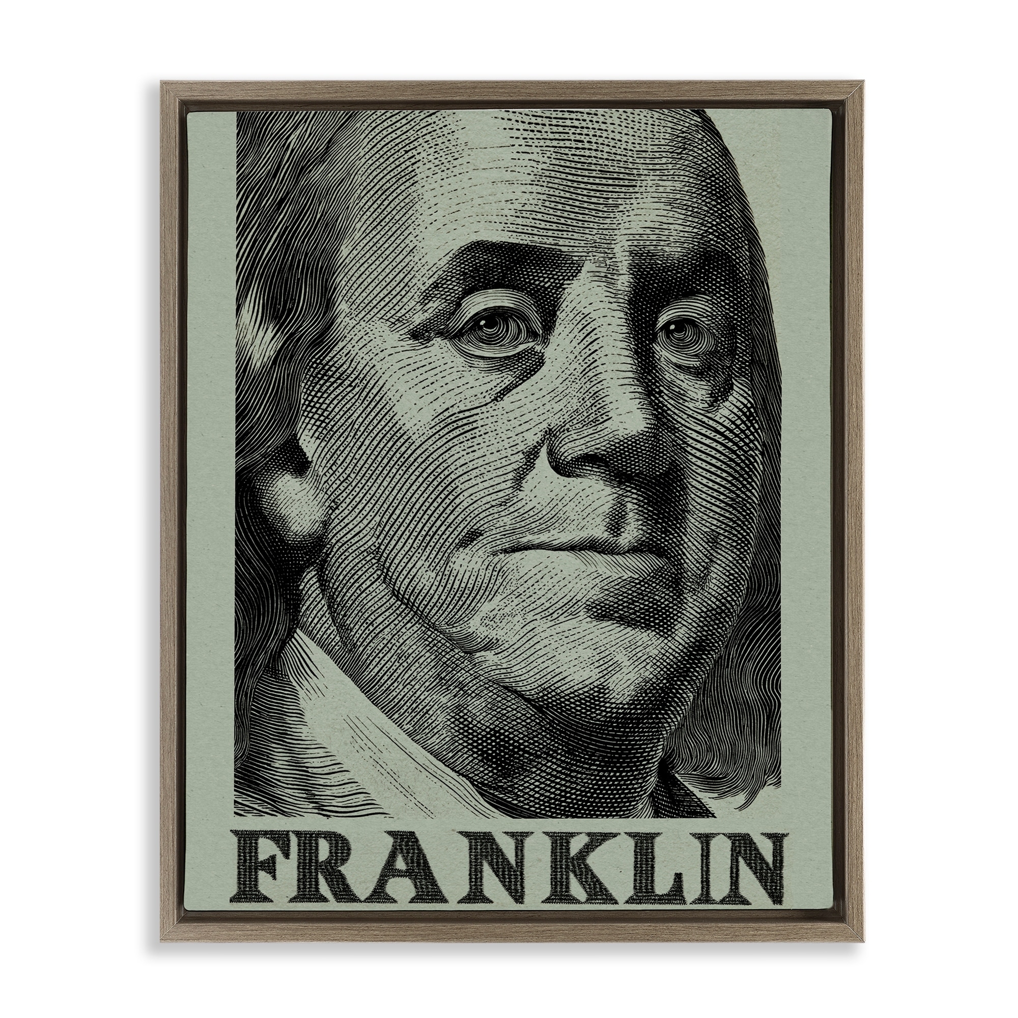 Stupell Franklin's Influence Portrait Framed Floater Canvas Wall Art Design By Svetlana Aleynikova