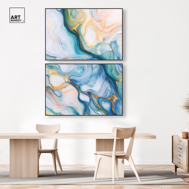 Visions Pastel I Canvas Set of 2 by Art Remedy
