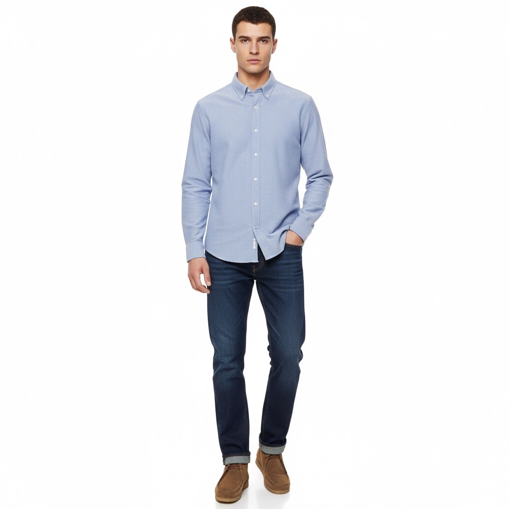 James Campbell Men's Oxford Flannel Shirt