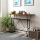 preview thumbnail 2 of 14, Furniture of America Lodz Rustic Metal 47-inch Open Shelf Bar Table