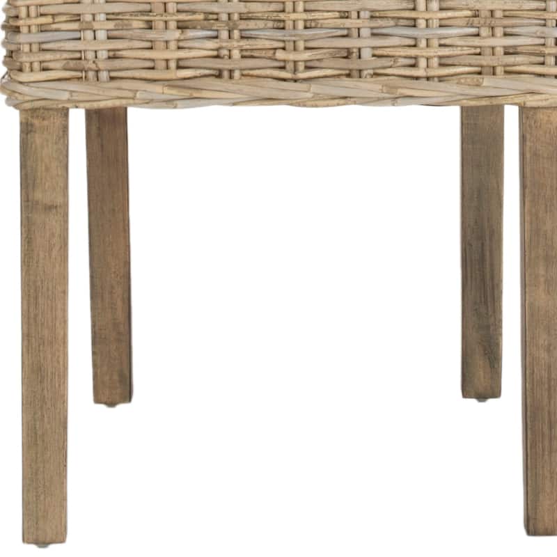 SAFAVIEH Luana Dining Unfinished Natural Wicker Dining Chair (Set of 2) - 19" x 22.5" x 34.5" - 19"W x 23"D x 35"H