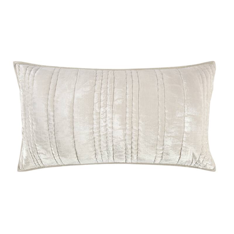 Villa by Classic Home Seville Velvet Sham - King - Oyster Grey