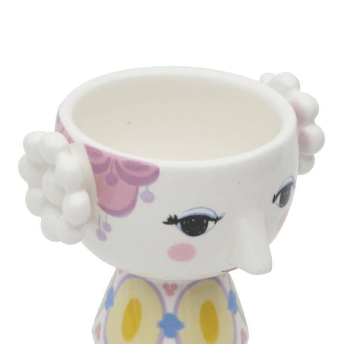 Bjørn Wiinblad Eva Tealight Holder, Yellow/Lavender, 2 Pcs. - 2.6"