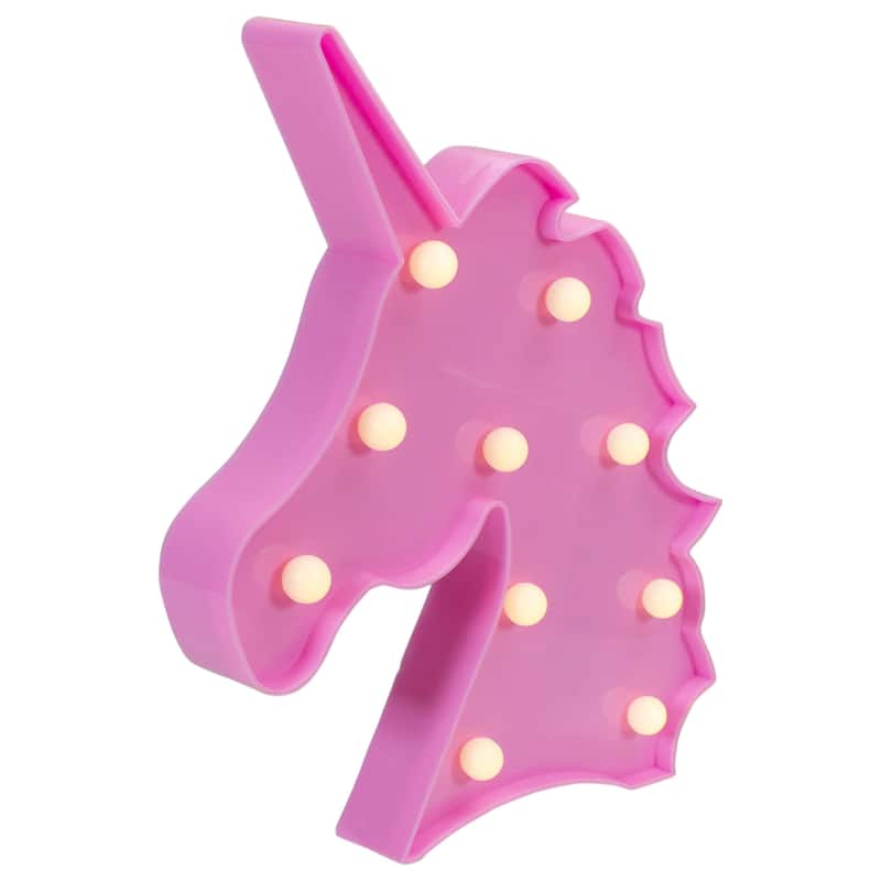 10" LED Lighted Pink Unicorn Marquee Wall Sign