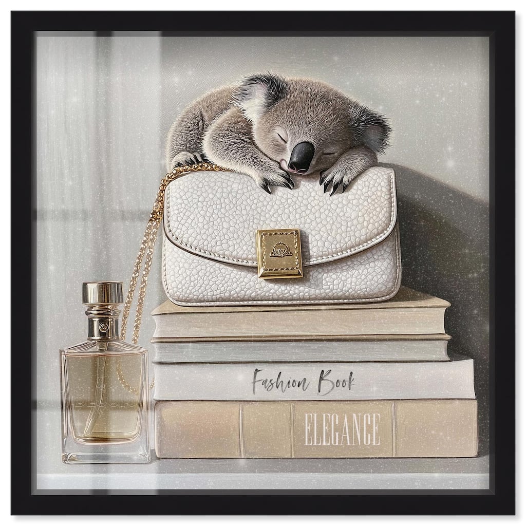 Koala on Fashion Books Shadowbox by Art Remedy
