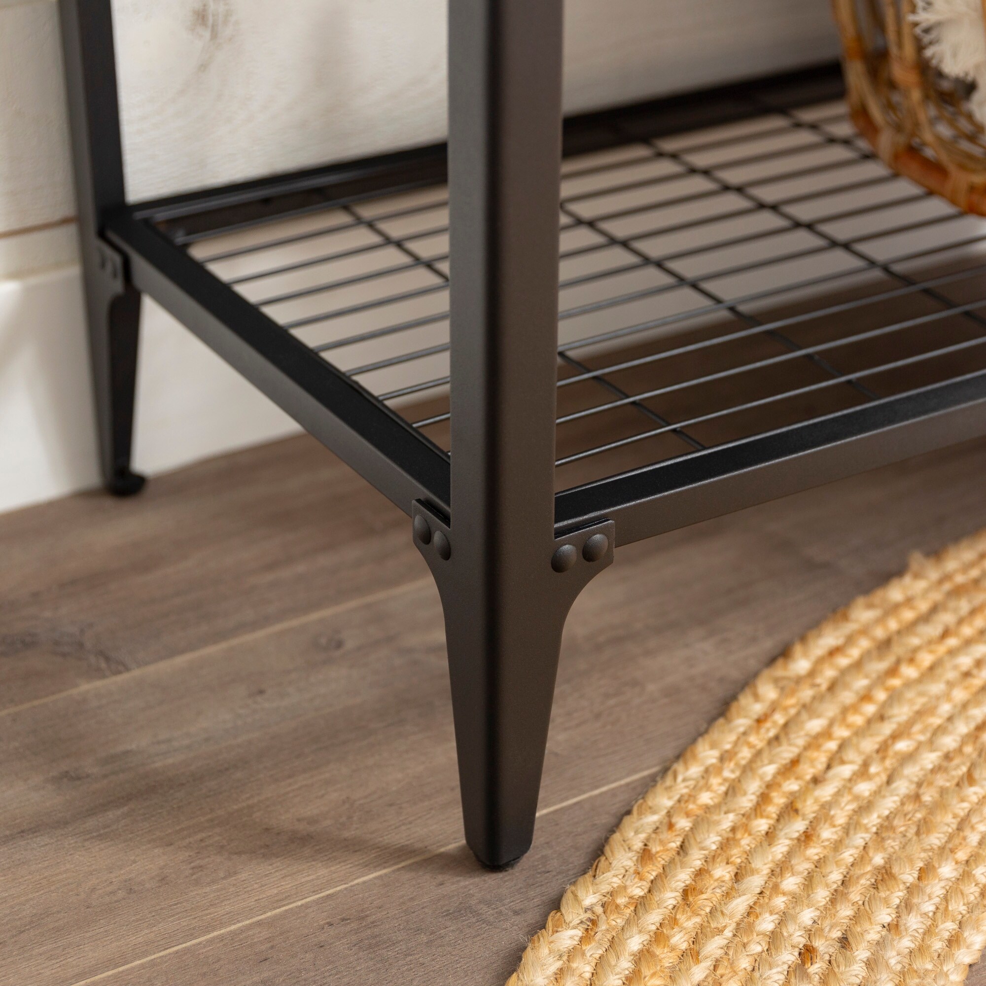 Shop Carbon Loft Witten 44 Inch Angle Iron Entry Table Barnwood