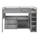 preview thumbnail 7 of 10, Versatile Twin Size Loft Bed with Rolling Cabinet & Desk, Large Storage Space