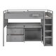 preview thumbnail 8 of 14, Wood Gray Twin High Loftbed Frame with Super Storage Space