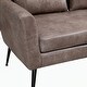 preview thumbnail 48 of 48, Loveseat With 2 Throw Pillows,Black Metal Legs