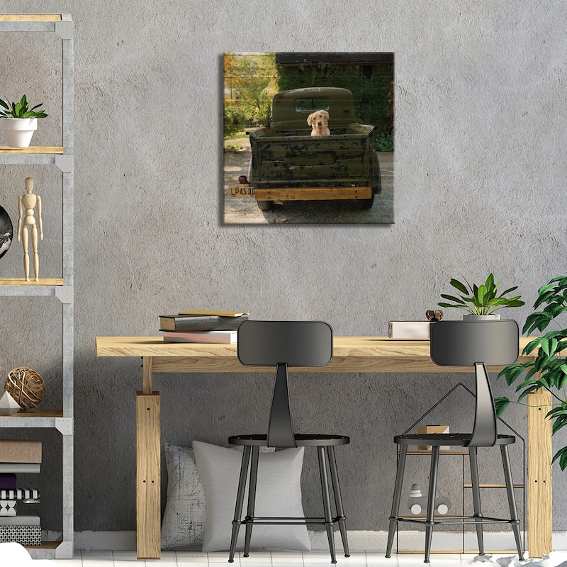 Get Out Of Dodge Hunter Green Print On Wood by Jim Dratfield - Multi-Color