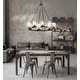 preview thumbnail 2 of 20, Athos Ring Iron/Seeded Glass Bohemian Cottae LED Chandelier, Oil Rubbed Bronze by JONATHAN Y