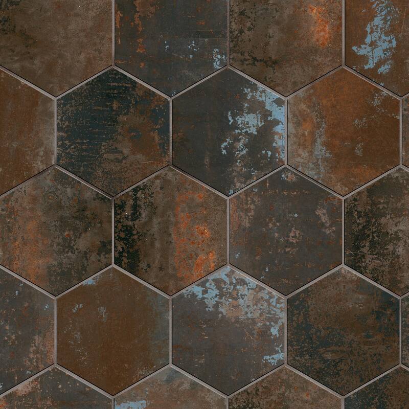 Merola Tile Polaris Hex Mix 8-5/8" x 9-7/8" Porcelain Floor and Wall Tile