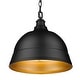 preview thumbnail 2 of 5, Golden Lighting Rebel 2-light Pendant in Matte Black