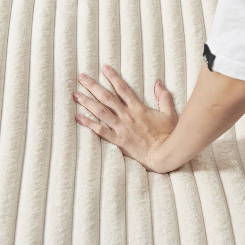 75-Inch Corduroy Removable footrest Sponge Sofa
