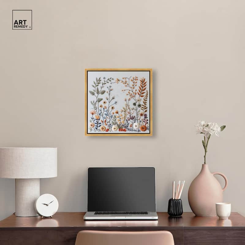 Threaded Thicket Canvas Floral by Art Remedy