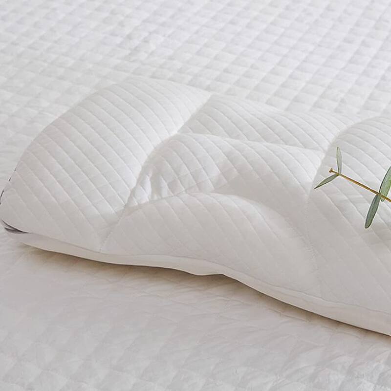 KASENTEX Foam Pillow Medium Support Low Loft Slim Contour with Waterproof Tencel Cover