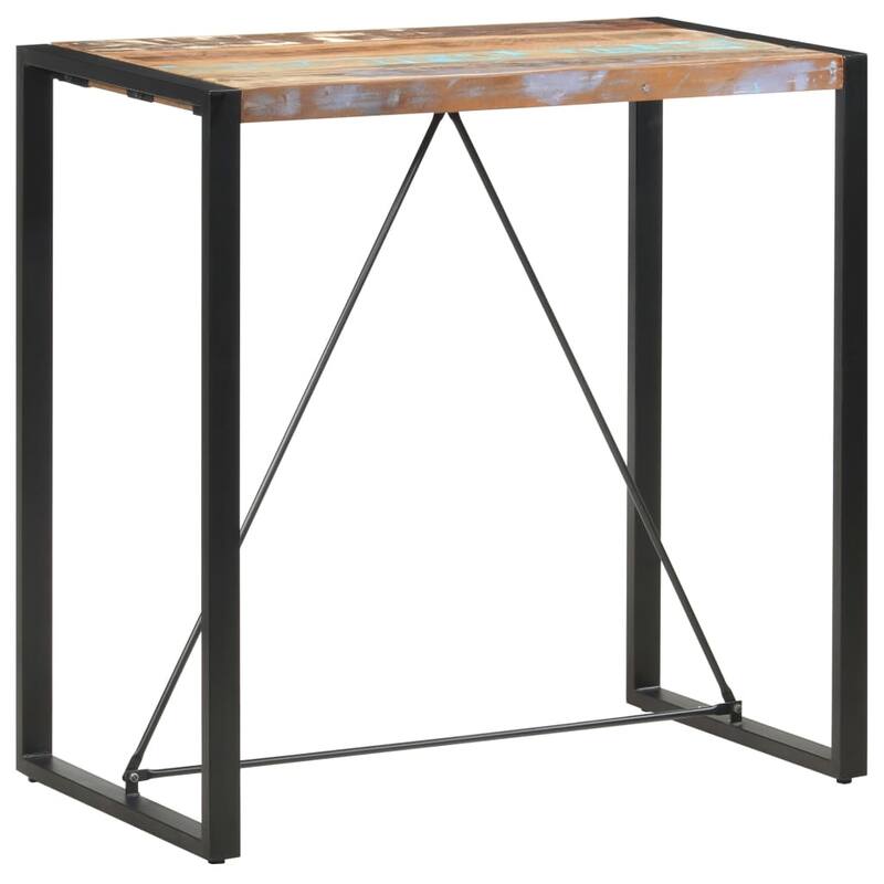 vidaXL Bar Table Kitchen Dining Room Pub Table Bistro Table Solid Wood Mango