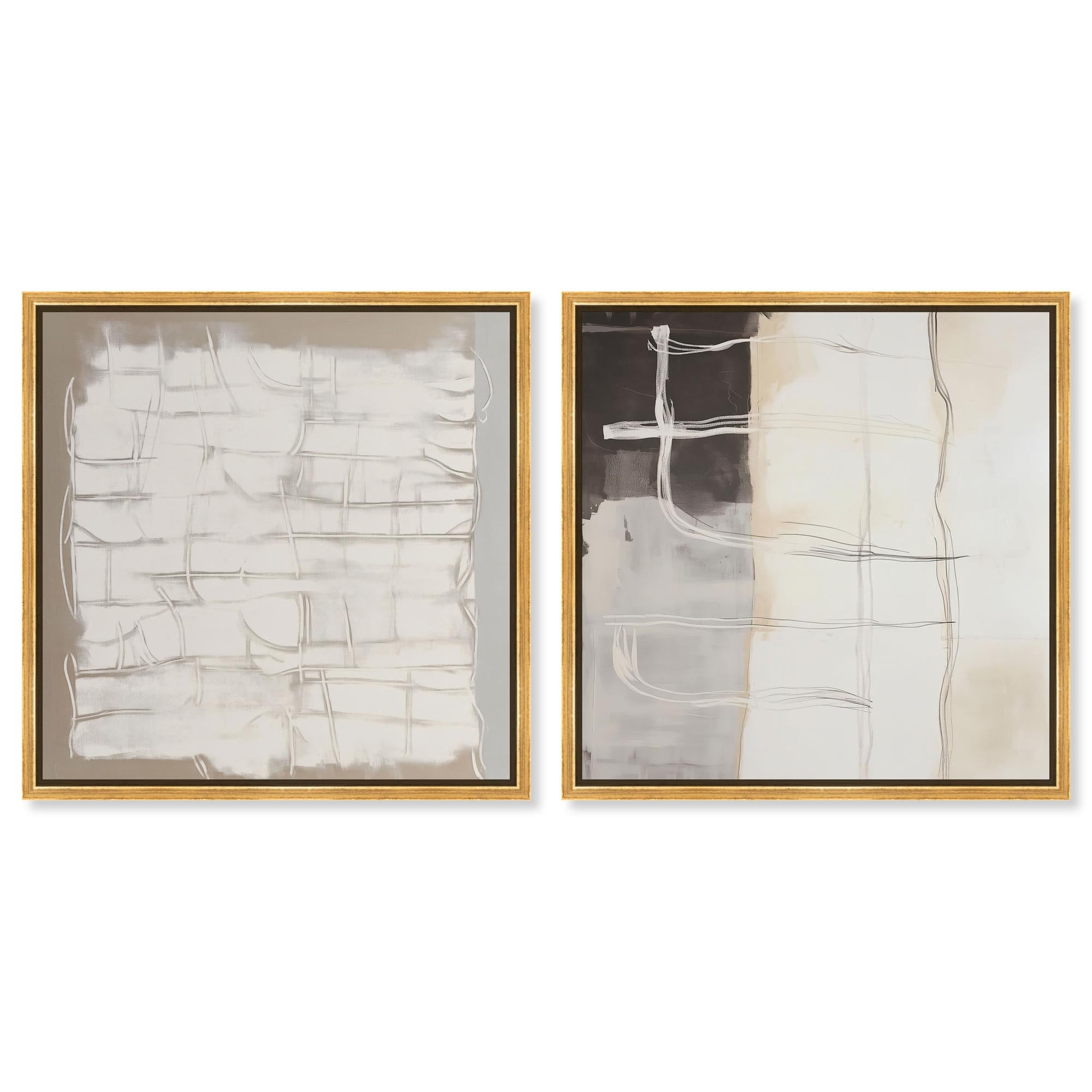 Neutral Luxe Harmony Set Canvas Art by Art Remedy