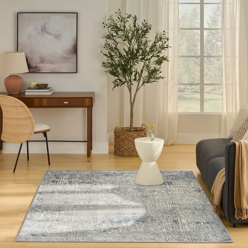 Nourison Quarry Indoor only Abstract Area Rug - 5' 3" x 7' 3" - Dark/Grey