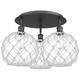 Option Matte Black / Clear Glass with White Rope