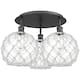Option Matte Black / Clear Glass with White Rope