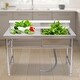 preview thumbnail 1 of 10, Freestanding Kitchen Utility Sink Stainless Steel 47.28'' - Style 1
