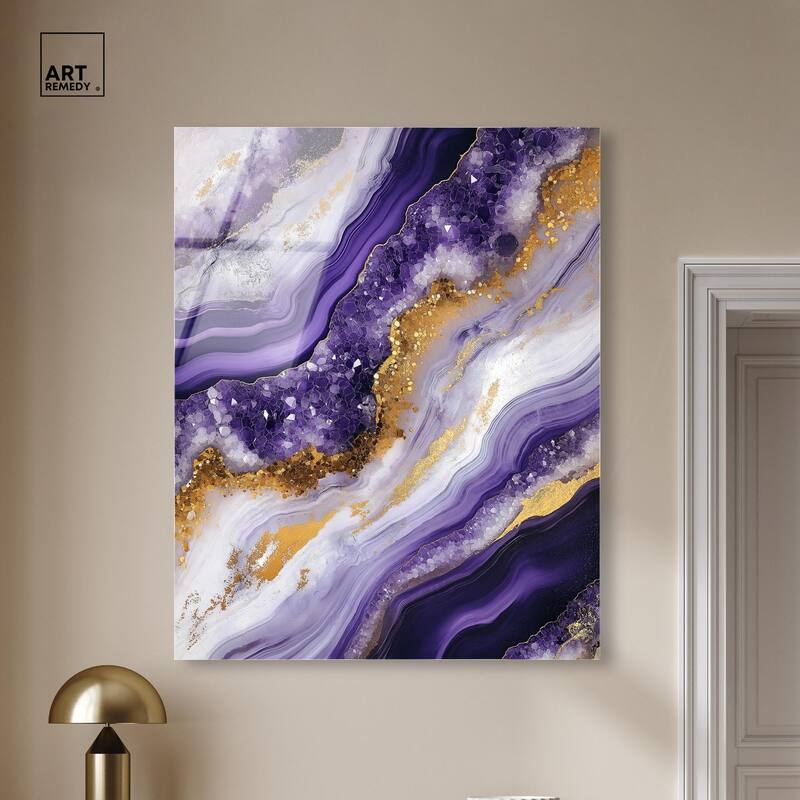 Gemstone Labyrinth I Acrylic by Art Remedy, Ready to Hang