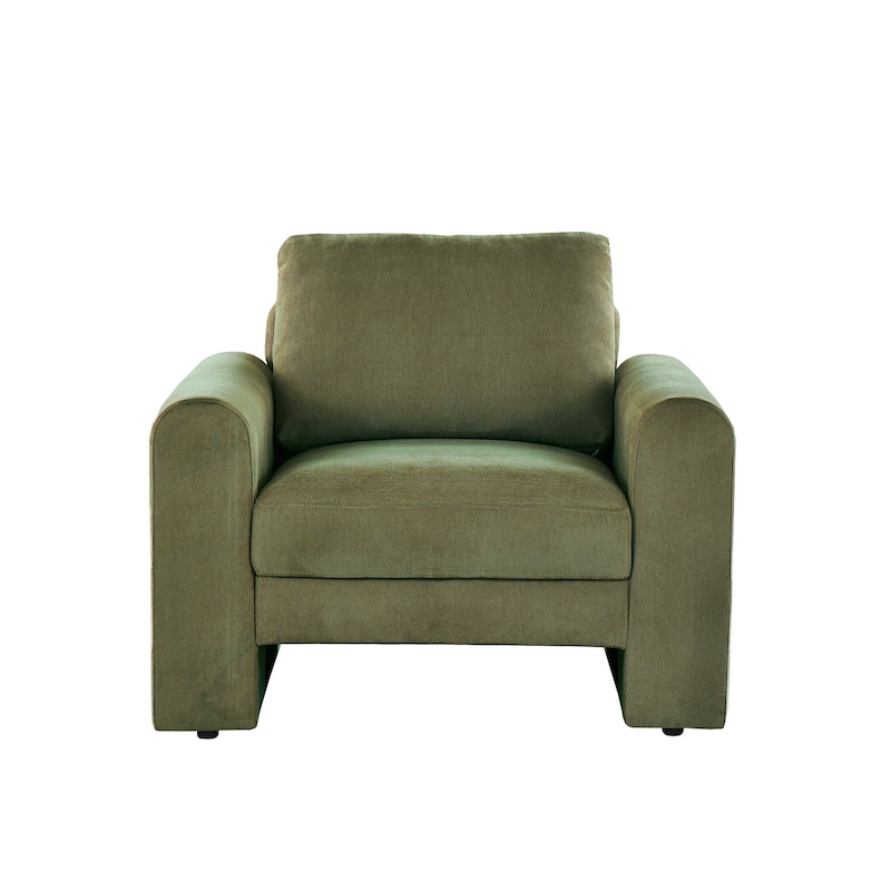 Platt Rounded Arm Chenille Upholstery Accent Chair by iNSPIRE Q Modern