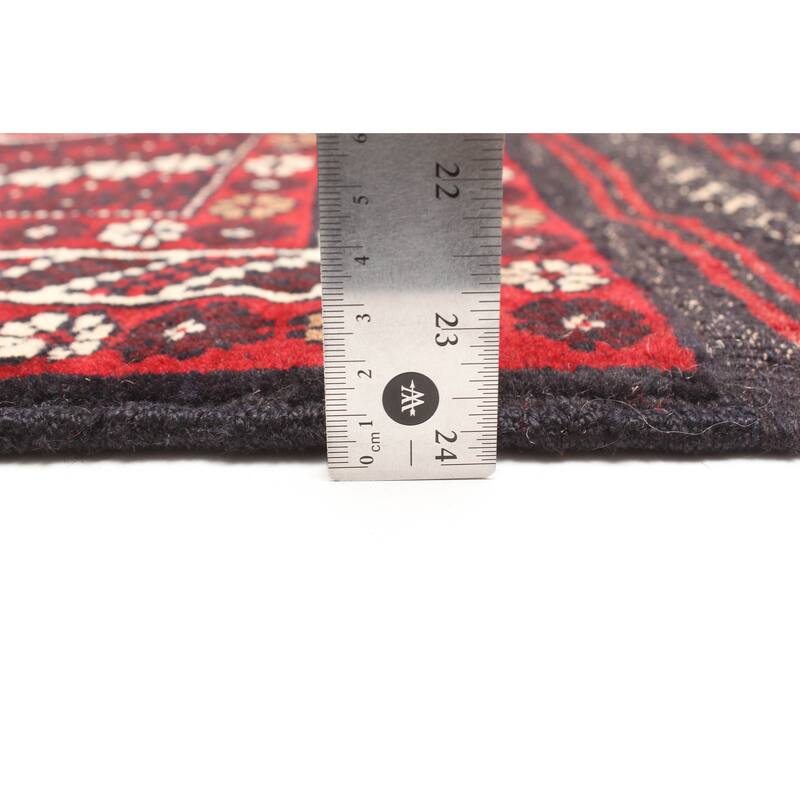 ECARPETGALLERY Hand-knotted Teimani Red Wool Rug - 3'2 x 5'1