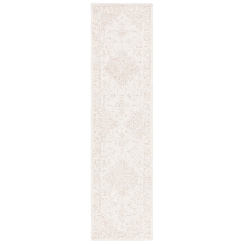 SAFAVIEH Handmade Metro Aloys Oriental Wool Rug - 2'3" x 9' Runner - Beige/Ivory