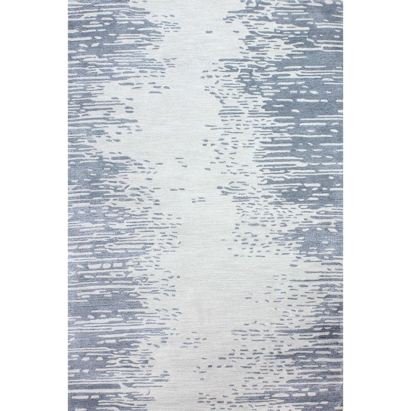 Bashian Moxie Contemporary Hand Tufted Area Rug - 5'6" x 8'6" - Silver