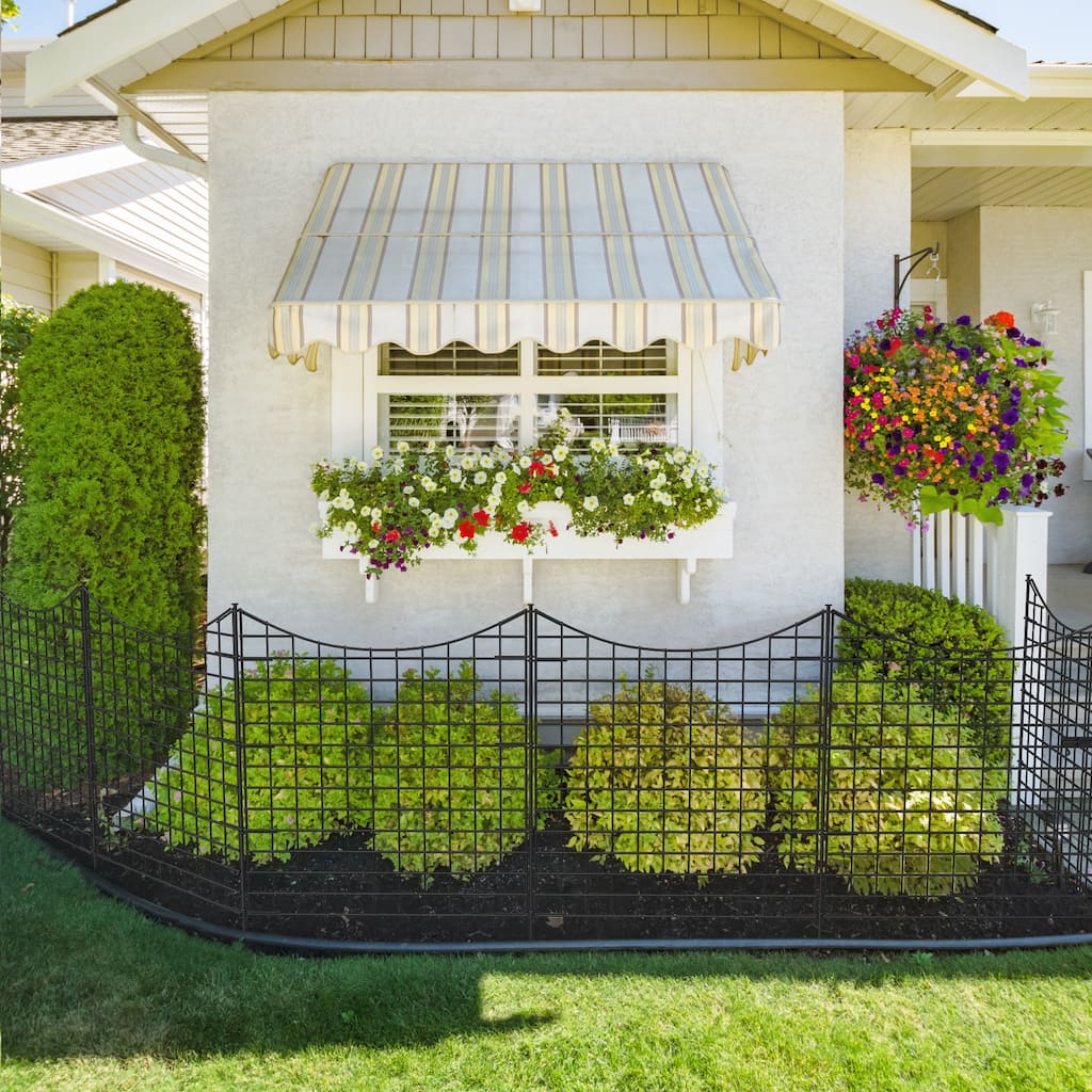 3 ft. H x 3 ft. W Metal Fence Panel 4 Pieces with a door - 3 ft. H x 3 ft.