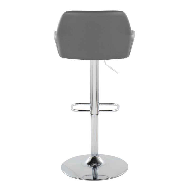 Porch & Den Galotti Adjustable Bar Stool with Rounded Rectangle Footrest (Set of 2)