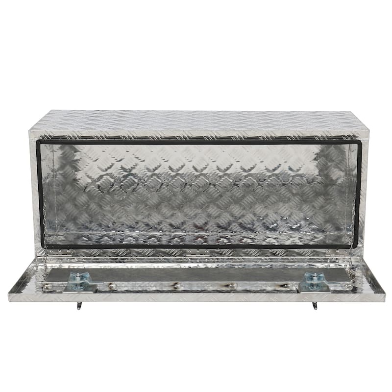 42" Aluminum Under Body Toolbox 5 Bar Tread Silver - N/A