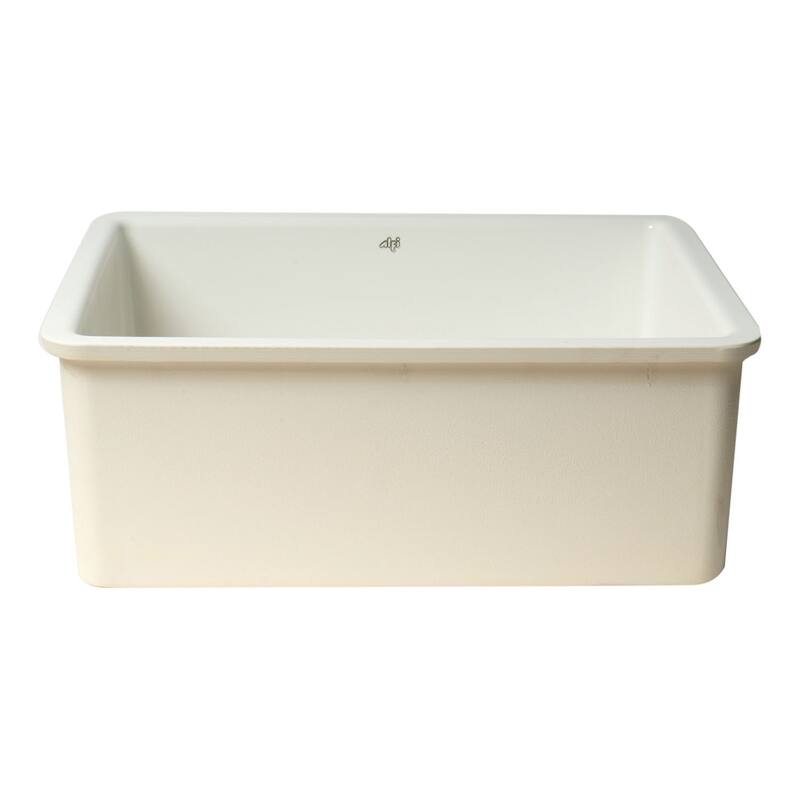 ALFI brand 23" Traditional Fireclay Undermount Rectangular Kitchen Sink - White