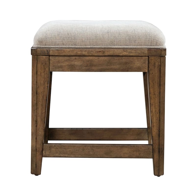 Liberty Furniture Carolina Park Upholstered Console Stool - Width 17" x Depth 17" x Height 19"